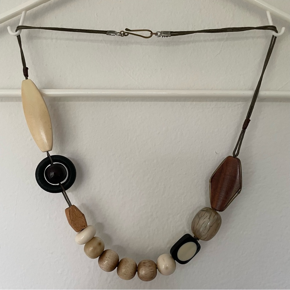 Anthropologie Asymmetrical Bead Necklace